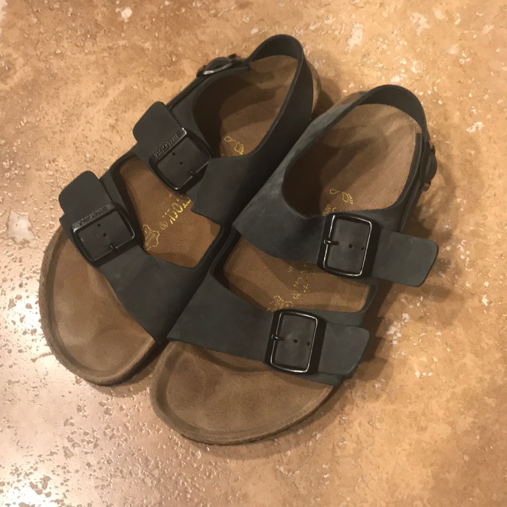 NWOT MILANO BIRKENSTOCK GRAY SANDALS